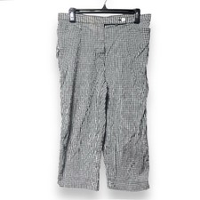 Y2K Westbound Black White Gingham Cropped Pants Women s Size 10 Spring Cottage