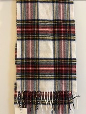 Lochcarron of Scotland 100 Genuine Lambswool Dress Stewart Tartan Scarf Fringe