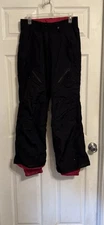 polar edge gold ski pants black red lining