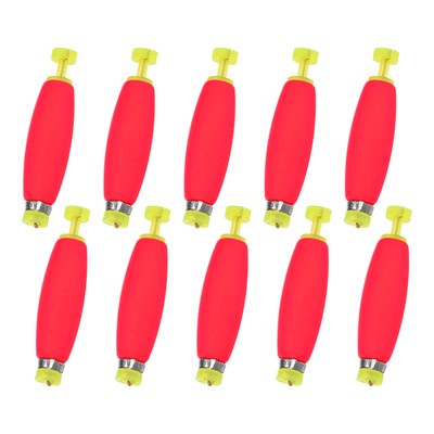 10-Pack Fishing Bobbers Floats, 2 Inch EVA Weighted Bobbers [Red]