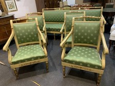 Salotto Impero laccato divano con 4 poltrone fine 700 primi 800