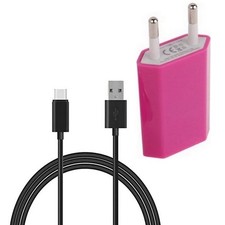 Caricabatterie Caricatore Usb Cavo Type-c 1a 5w Magenta Per Meizu 16x 16xs 18 20