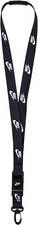 Nike Club Lanyard   Futura Logo, Detachable Buckle ID  Keys, Black, One Size