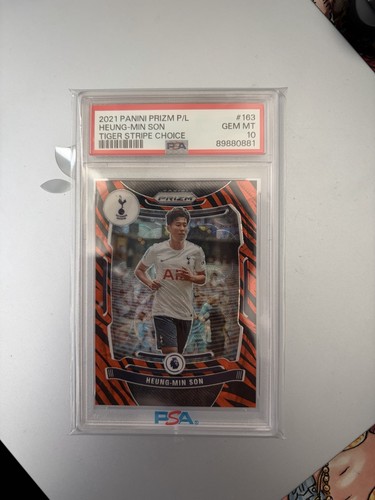 Heung Min Son [Tiger Stripe Choice Prizm] #163 2021 Panini Prizm Premier League card