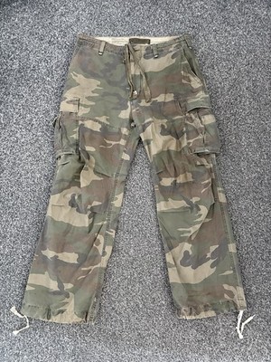 Abercrombie & Fitch Baggy Paratrooper Camo Cargo Pants L 90s Y2k
