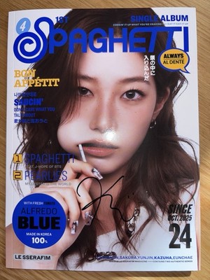 LE SSERAFIM SPAGHETI 直筆サイン weverse カズハ LE SSERAFIM [SPAGHETTI] KAZUHA Autographed Signed Album Compact