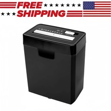 Home Office Paper Shredder, 6-Sheet Strip Cut Credit Card CD Shredder w/ 2.5-Gal