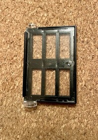LEGO Black DOOR 1x4x5 Right With 6 Panes & Fixed Trans-Clear Glass