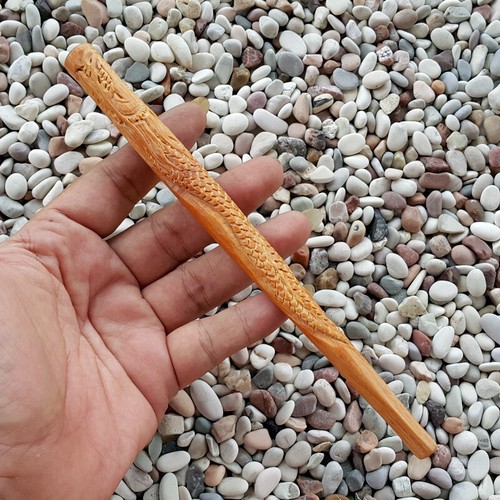 Increíble pipa de fumar rajá kayu tallada dragón rojo Agathis portacigarrillos - Imagen 8 de 10
