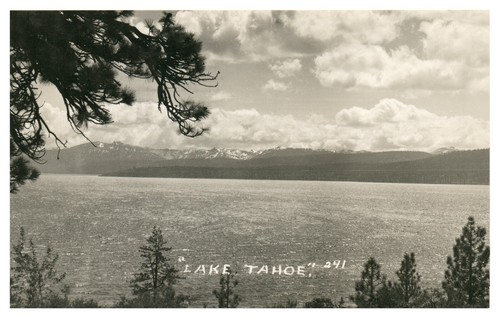 RPPC Lake Tahoe CA Mountain Ridge Scenic View Vintage Real Photo Postcard A751