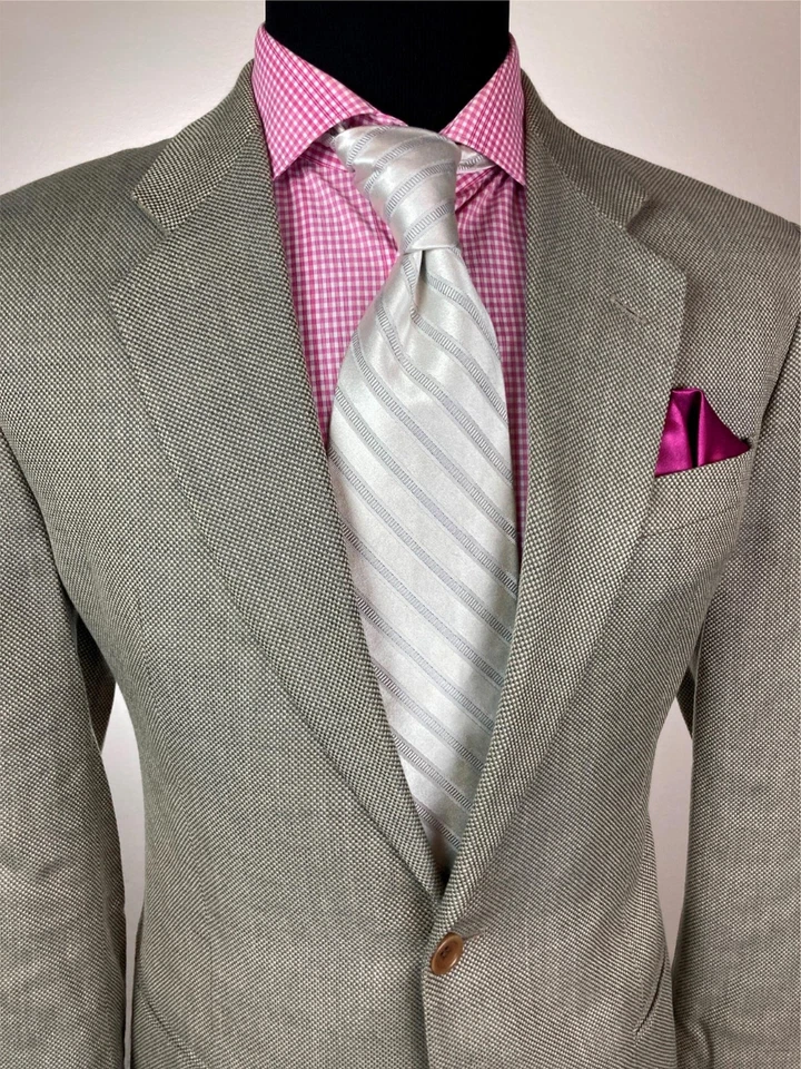 ARMANI Collezioni Italian Gray/Brown Summer Modern 2Btn Sport Jacket 42R 42 R - Image 2 of 4