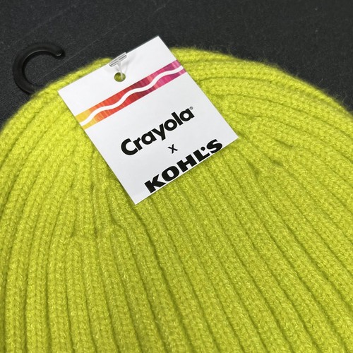 Gorro tejido con puños Crayola Kohls para mujer adulto OS azufre verde lima blanco - Imagen 4 de 11