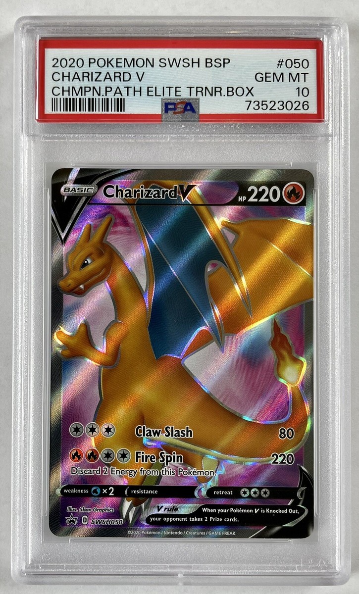 2020 Pokémon Charizard V PSA 10 Charizard V 2020 Pokemon Champions Path Promo SWSH050 Full Art PSA