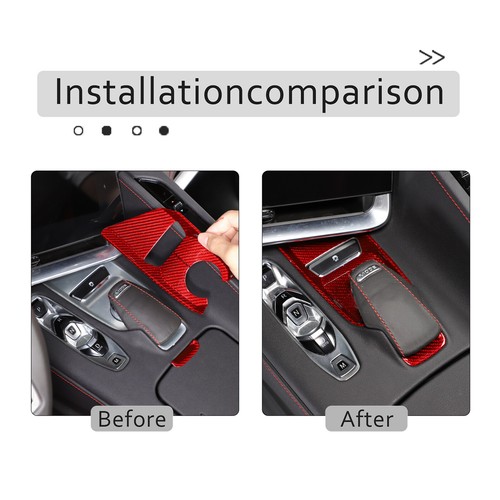 Red Real Carbon Fiber Full Interior Set Decor Cover Trim Kit for Corvette C8 20+ - Picture 412 of 444