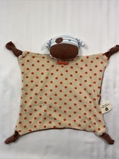 Lovey Dog Organic Farm Buddies Security Blanket Apple Park knotted dots rattle