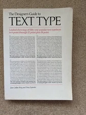 The Designer's Guide to Text Type Jean Callan king Tony Esposito  Paper cover