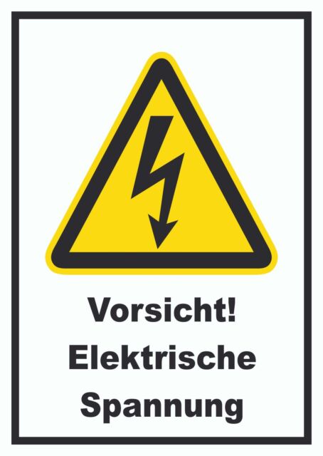 Vorsicht Elektrische Spannung Schild