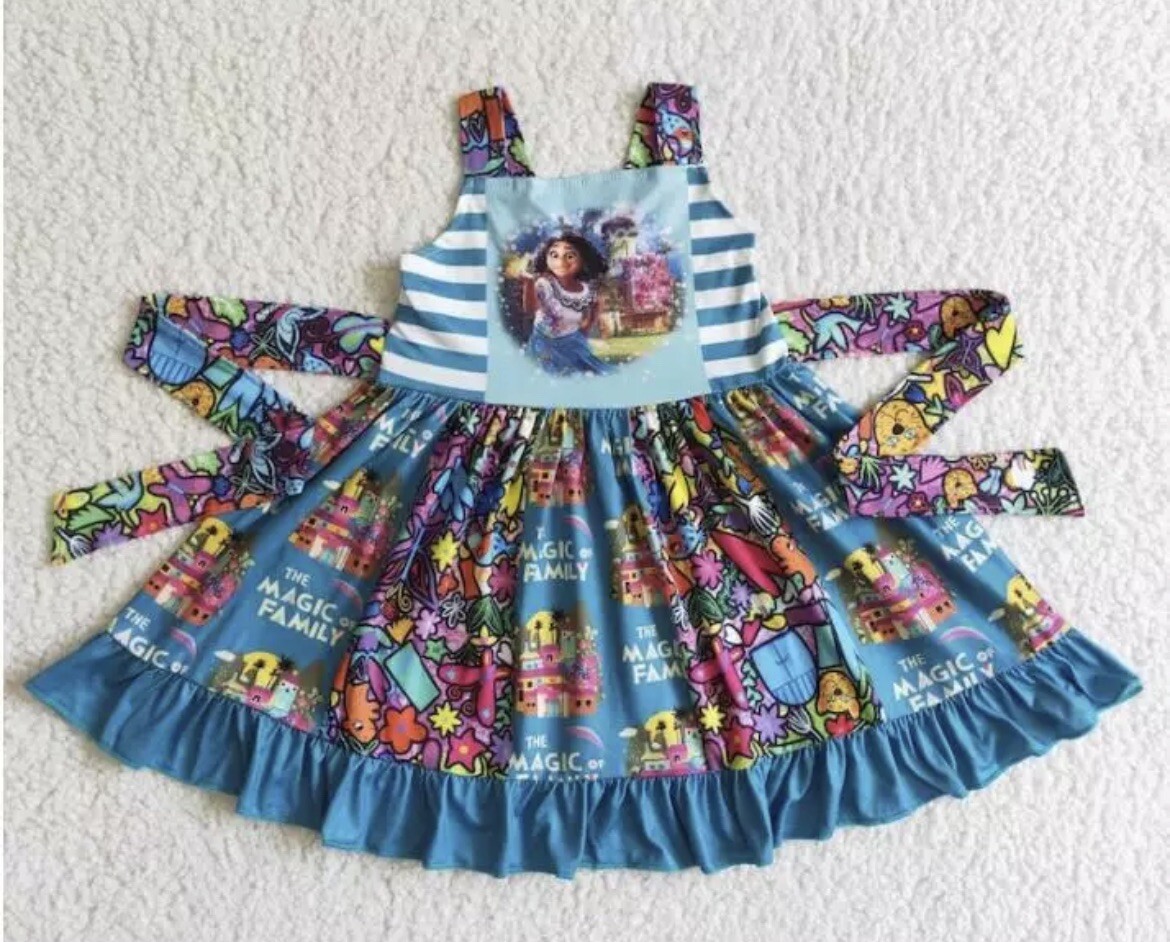 encanto birthday dress Mirabel Toddler Kids Encanto Outfit DoloresTwirl Dress Style:Floor length *Steady Glow calm DERBY-DAY Black Super Soft Asymmetric