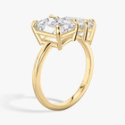 Wedding Diamond Toi Et Moi Ring 14K Yellow Gold Lab Created Pear 3.50 Carat IGI — photo 4