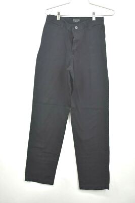 Riders Womens Stretch Solid Black Jeans Button Front Zip Fly High Pockets Sz 6M