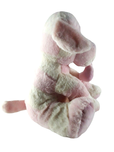 Kellytoy Puppy Plush Pink and White Banded With Love Pillow Toy 10" Sitting - Picture 5 of 6