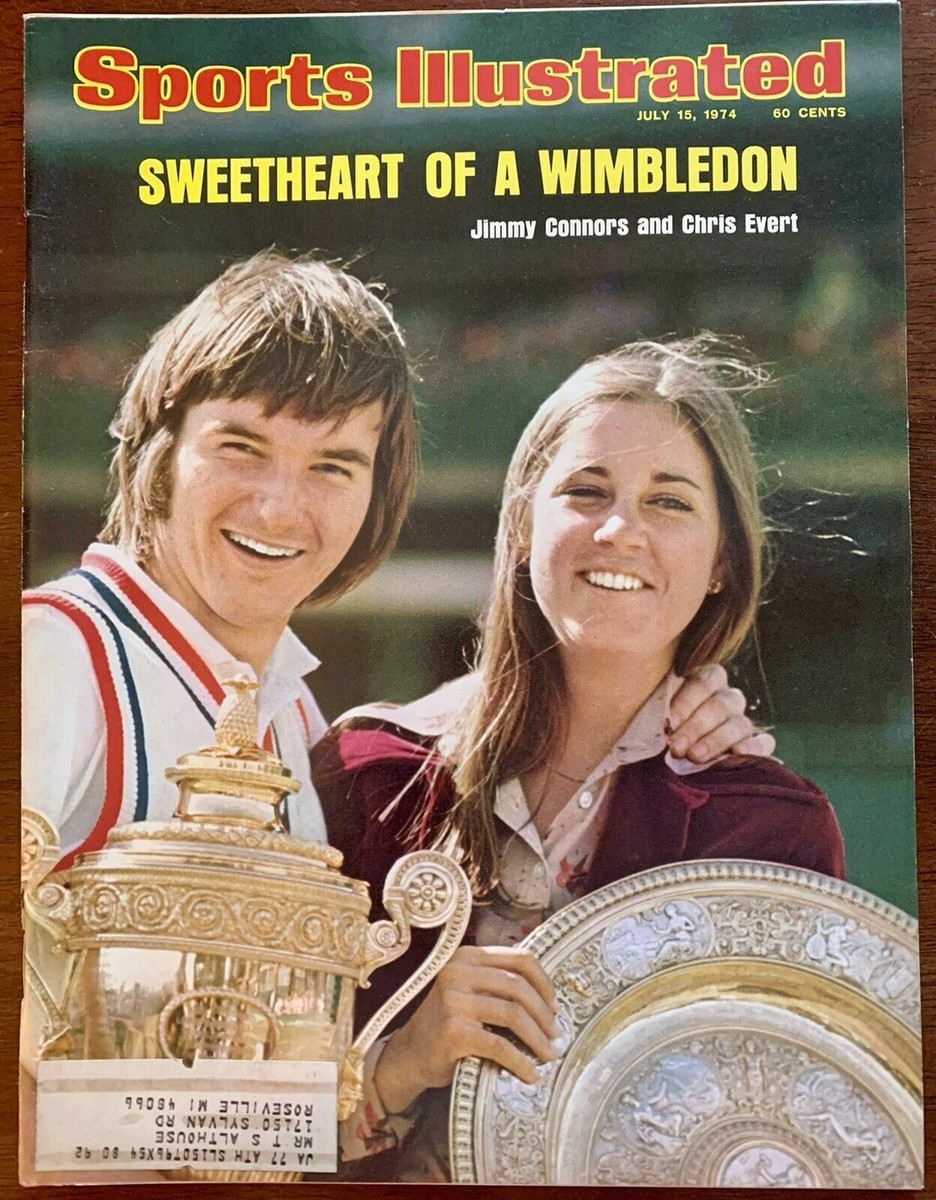July 15, 1974 Jimmy Connors and Chris Evert Tennis Sports 