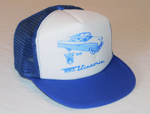 Ford '56 Crown Victoria Car Vintage Malla Blanca Azul y Blanca Sombrero A Snapback ¡NUEVO SIN USAR! - Imagen 3 de 3
