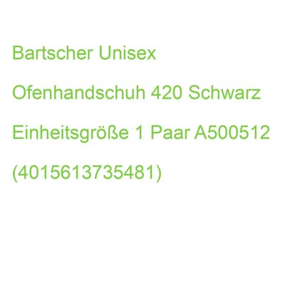Bartscher Unisex Ofenhandschuh 420 Schwarz Einheitsgröße 1 Paar A500512 (4015613