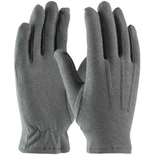 Grey Men's Dress Gloves, 100% Cotton - Large - parade, police, military, waiters