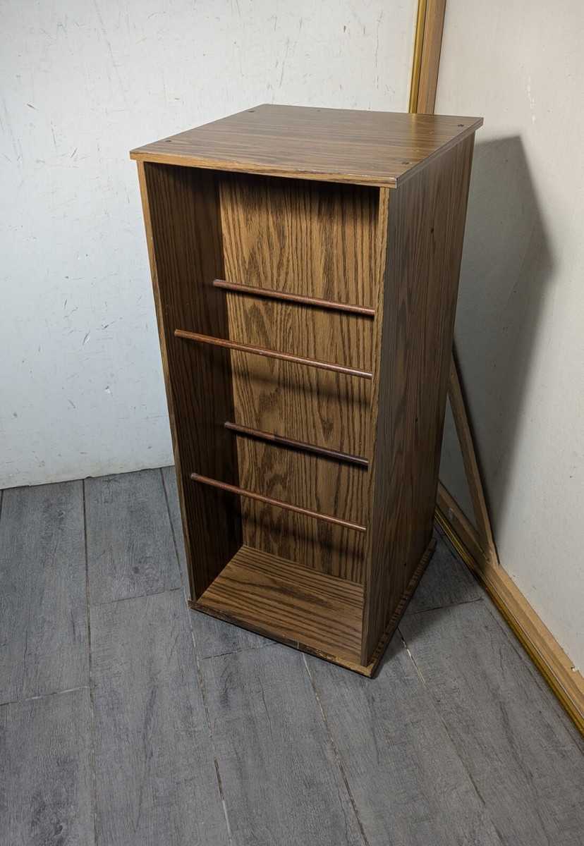 Vintage Rotating/Spinning CD/DVD Media Rack Cabinet Carousel Shelf