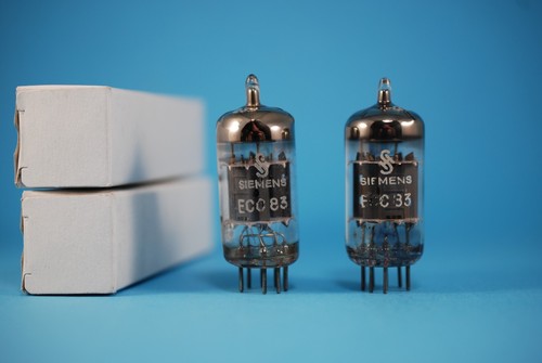 Par de tubos de triodo doble Siemens ECC83 12AX7 a juego - Imagen 4 de 9