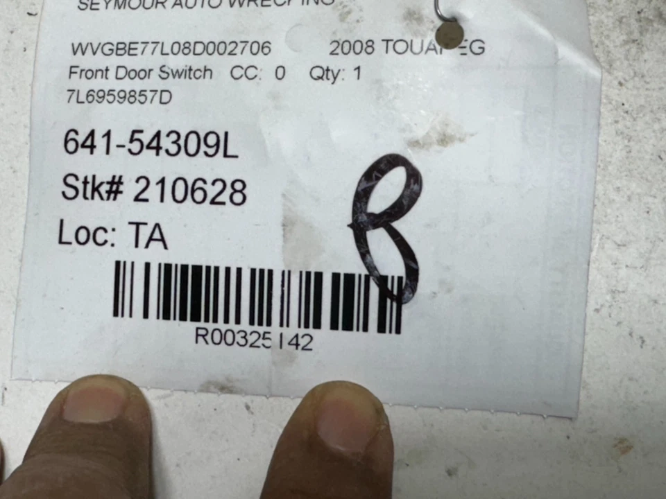 2008 Volkswagen Touareg INTERRUPTOR DE CONTROLE DE JANELA DE ENERGIA MESTRE DIANTEIRO ESQUERDO FABRICANTE DE EQUIPAMENTO ORIGINAL - Imagem 4 de 4