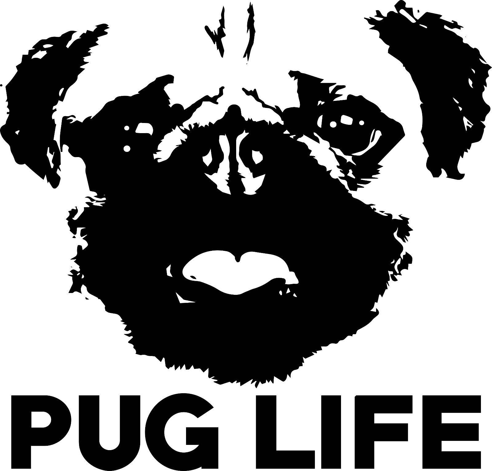 Pug Life Dog Puppy vinyl decal sticker for car/truck laptop window ...