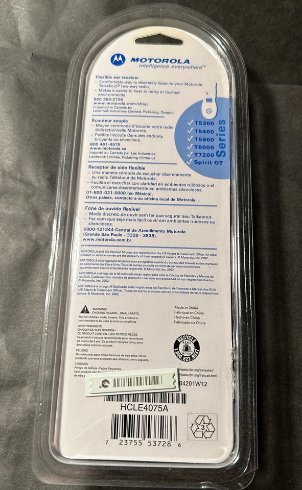 Motorola  2-Way Radio Flexible Ear Receiver # 53728 - Image 2 of 2