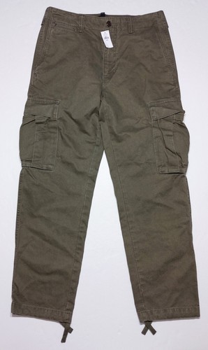 BANANA REPUBLIC Pantalone Cargo Relaxed 750860 Verde Oliva Militare 31 x 29 ~ Nuovo - Foto 11 di 11