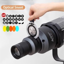 Conical Optical Snoot W/ Focus Lens 20 Gobos for LED Light Flash Strobe Light