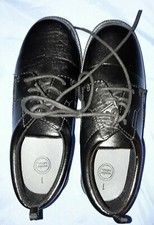 Boys Wonder Nation Black Leather Formal Event Shoes