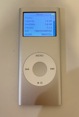 Apple iPod nano 2nd Generation Silver (2 GB) Good Condition