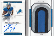 2017 Panini National Treasures Rookie Jumbo Mat. Prime Auto Kenny Golladay /99