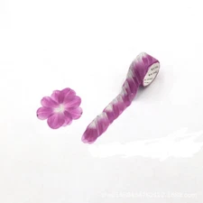 Purple Saffron Petal Flower Washi Tape Stickers 200 Roll Masking Roll Stickers