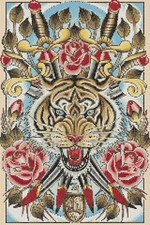 Tiger and Swords Counted Cross Stitch Chart No.2-392/55