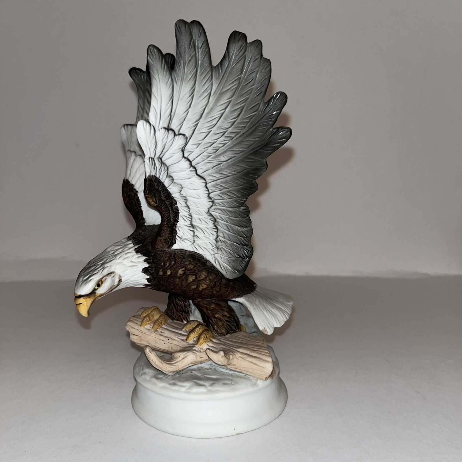 Meico American Bald Eagle Figurine Bird Handcrafted Ceramic Approx 7