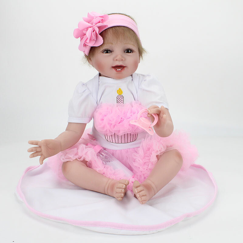 18 Inch Realistic Lifelike Silicone Vinyl Baby Doll for Toddlers