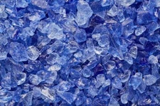 Blue Multi-Purpose Premium Decor Aquarium, Fire Glass Rock 1/4"-1/2" Crushed