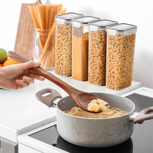 Sorbus Airtight Cereal Dispenser Easy Pour Canister Set Lids Kitchen Pantry -4Pk - Picture 7 of 9