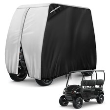 2 Passenger Golf Cart Cover Black Fits for Yamaha EZGO Club Car 420D Waterproof