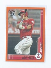 Mike Trout Base Orange Parallel 2021 Topps Big League Baseball MLB Card #1