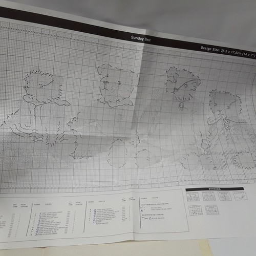 DMC Cross Stitch Kit Sunday Best Teddy Bears Baby New Born Infant Bib Project - 第 8/14 張圖片