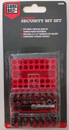 Sure Bilt 82008 34pc Security Bit Set - Picture 1 of 1