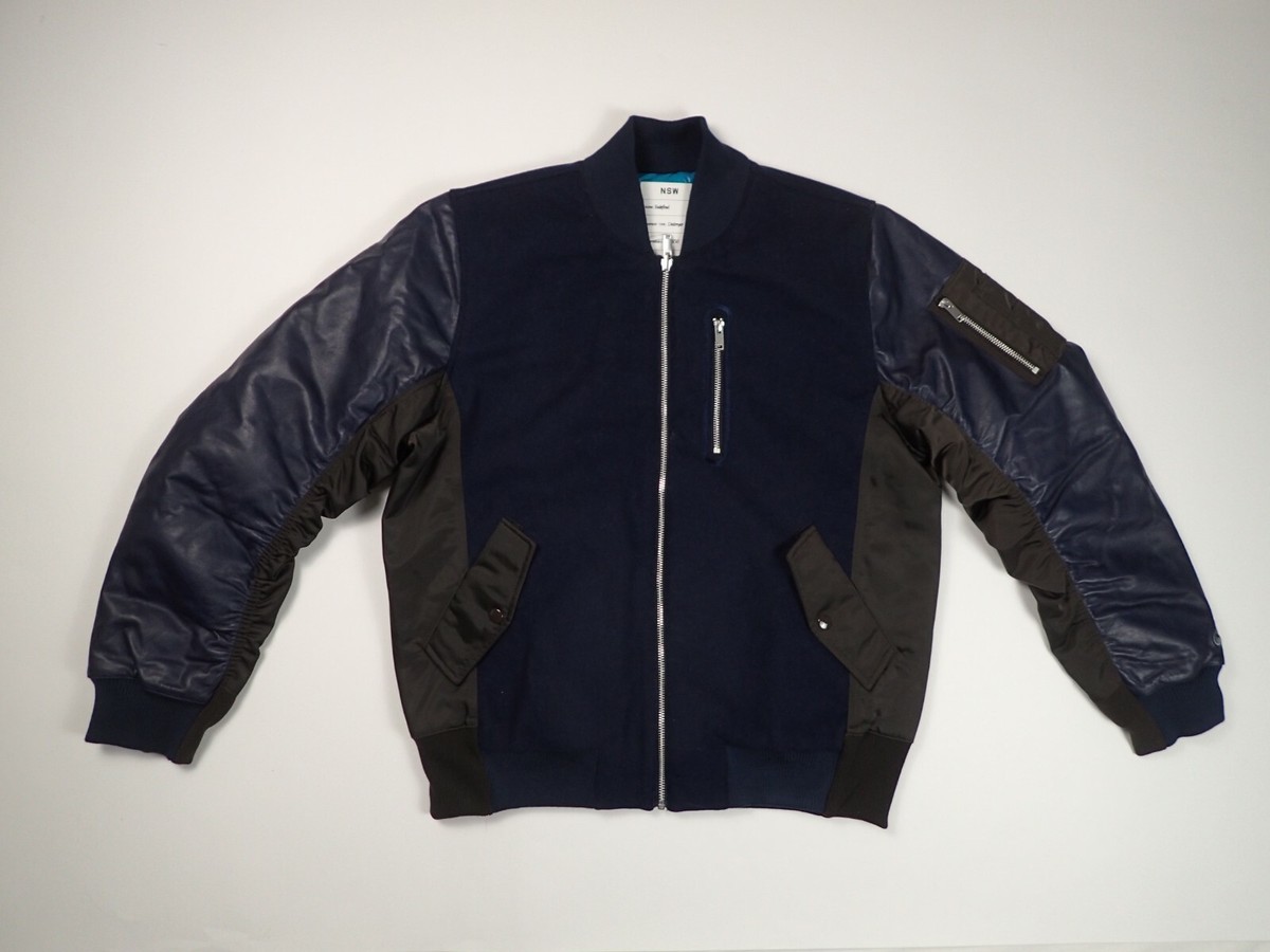 Nike NSW Destroyer Varsity Jacket Sample Rare Mens Sz L Blue Nike NSW Destroyer Varsity Jacket Sample Rare Mens Sz L Blue